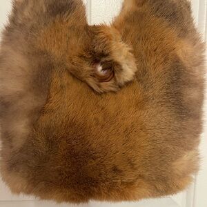 Faux Fur Brown Shoulder Bag